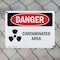Signmission Contaminated Area Danger Sign, Plastic, 10in W x 7in L, 2PK OS-2PACK-DS-P-710-L-1834 - alternate 3